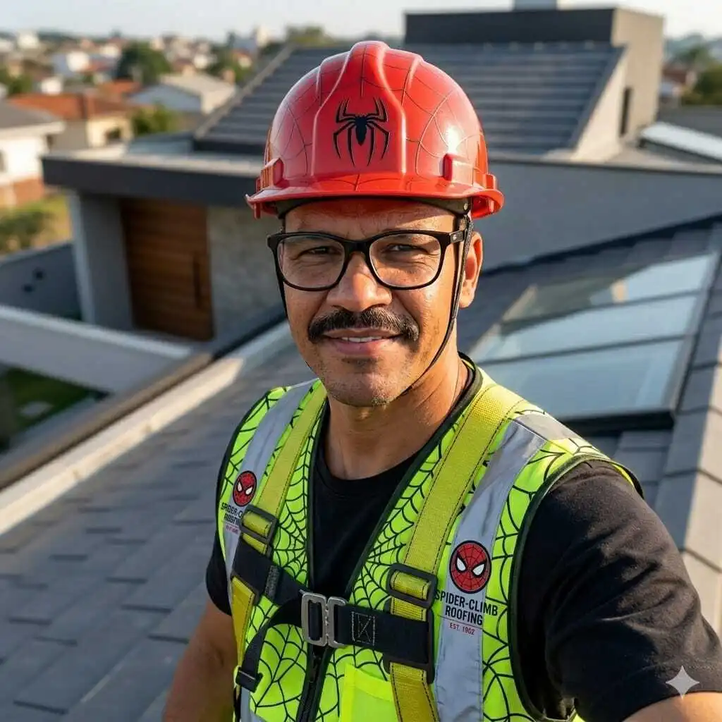 Profissional telhadista da MC Telhadista em Guarulhos trabalhando em projeto de cobertura industrial